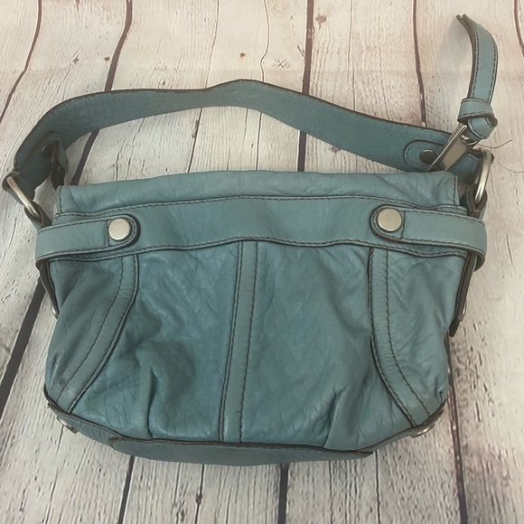 Fossil vintage chunky leather bag fifty four blue - Picture 3 of 10